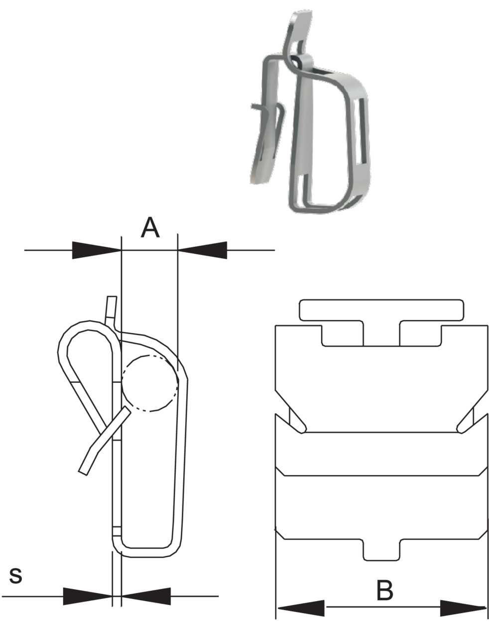 Cable clip metal